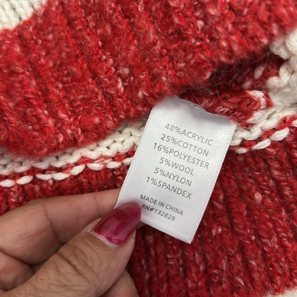 Lovers+ Friends Kirkland Sweater Red White - Picture 10 of 10